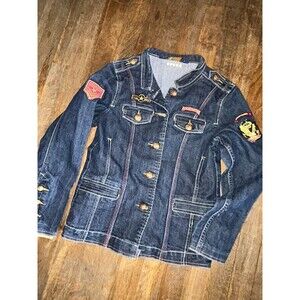 Coogi Kids Girls Denim Rhine Stone Jean Jacket Size XL
